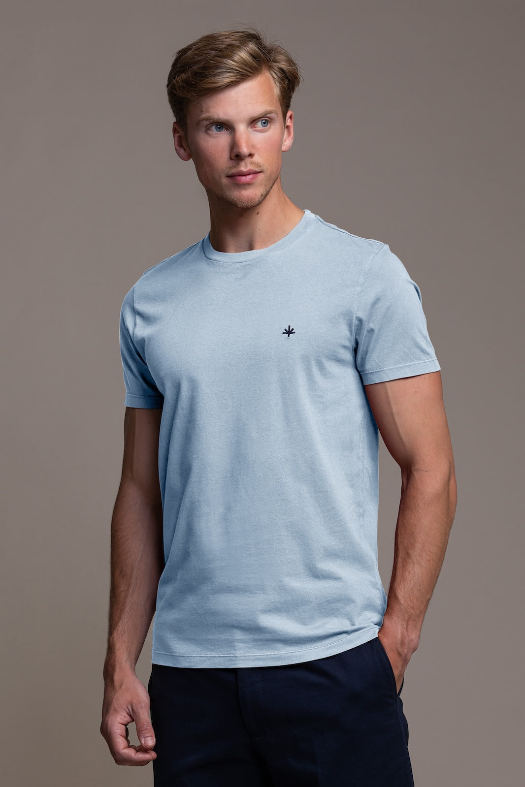 Thierry Cotton T-Shirt - Blue Ciel