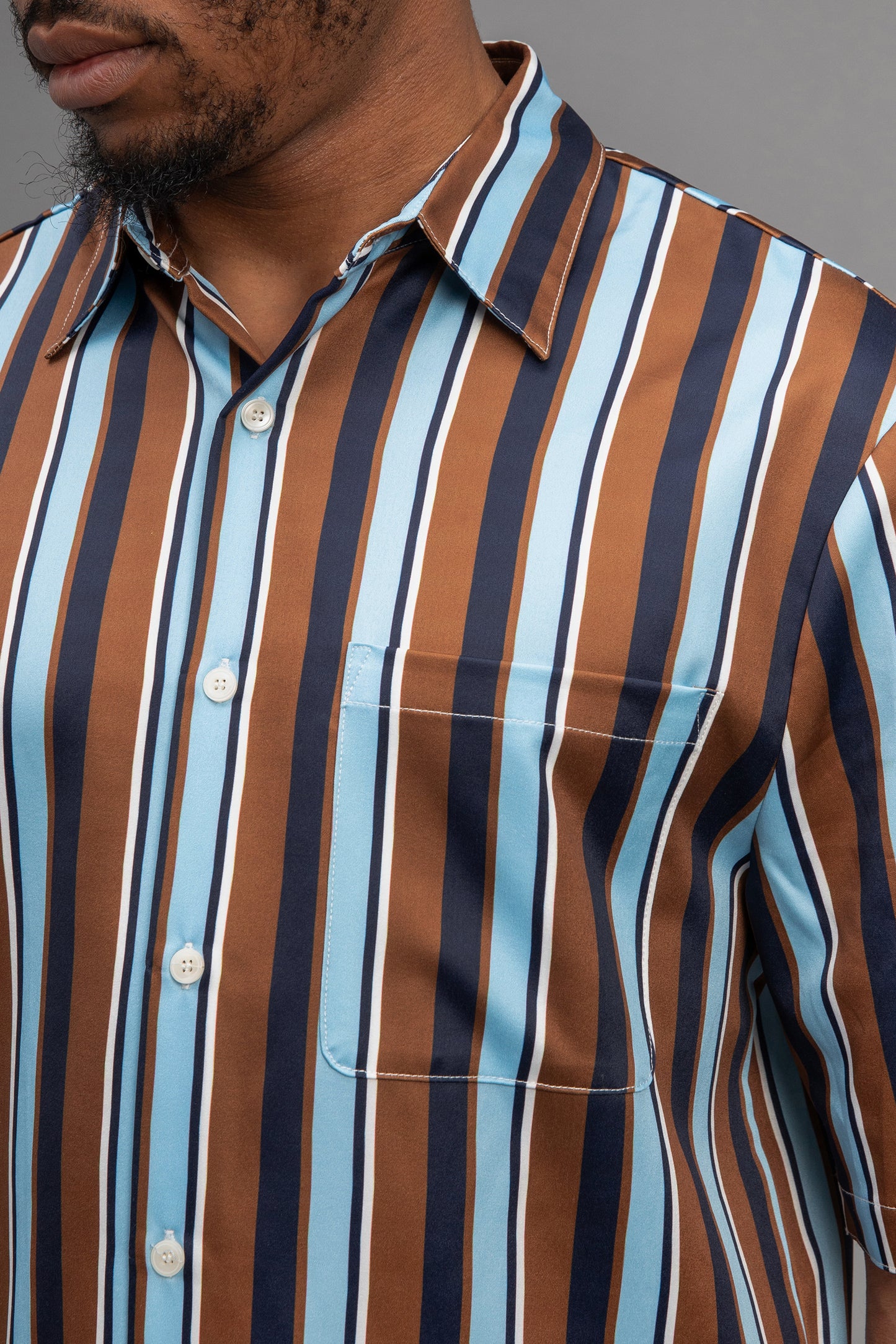 Saint-Tropez - Colored Striped Bowling Shirt