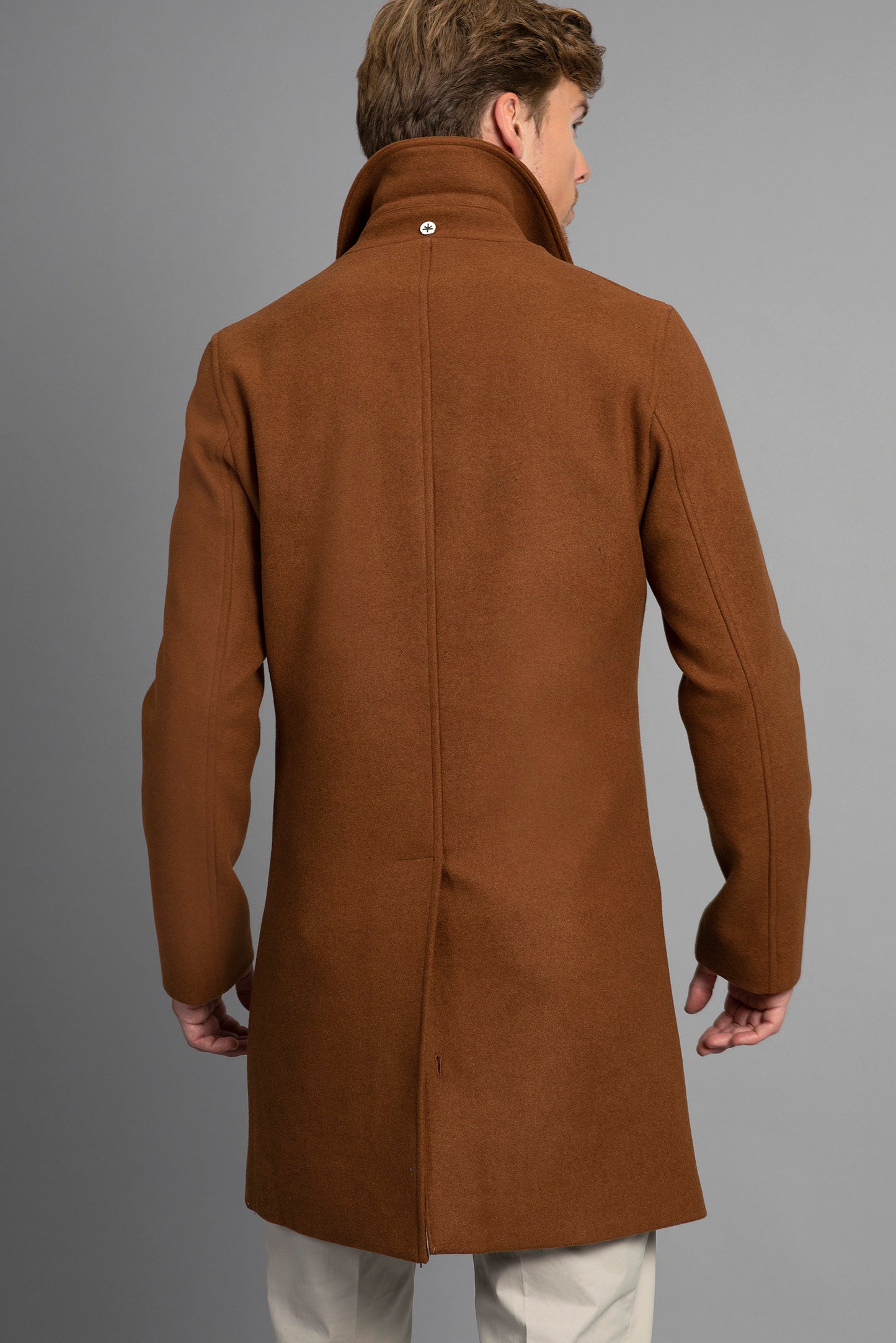 Cognac single breasted Coat