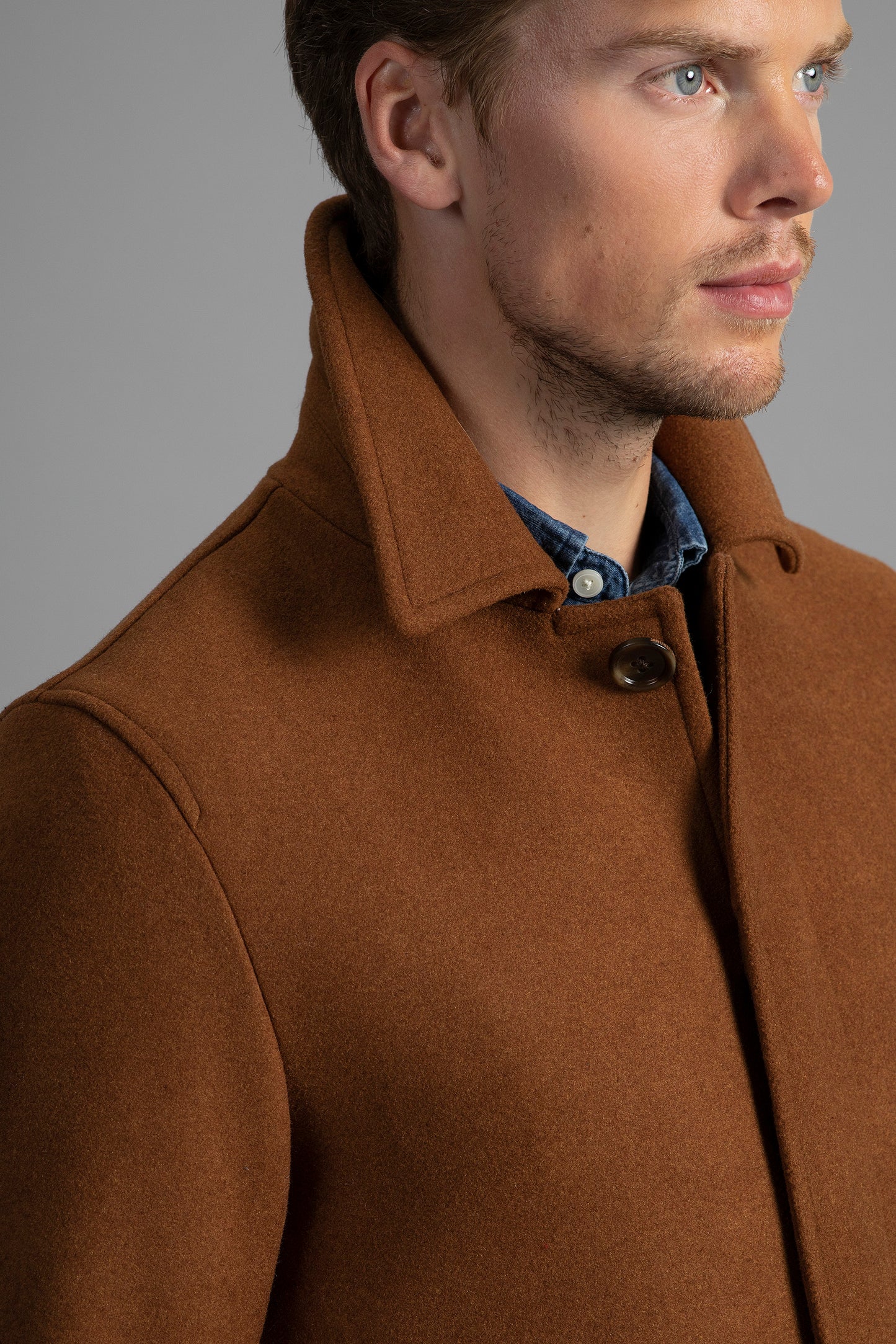 Cognac single breasted Coat