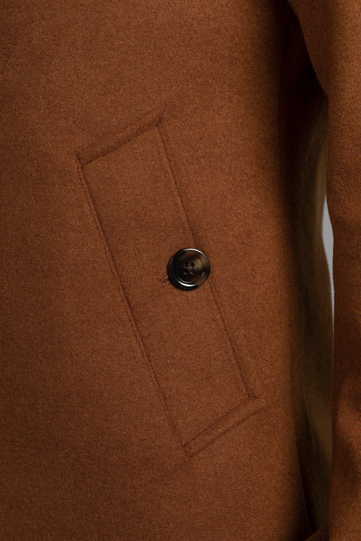 Cognac single breasted Coat