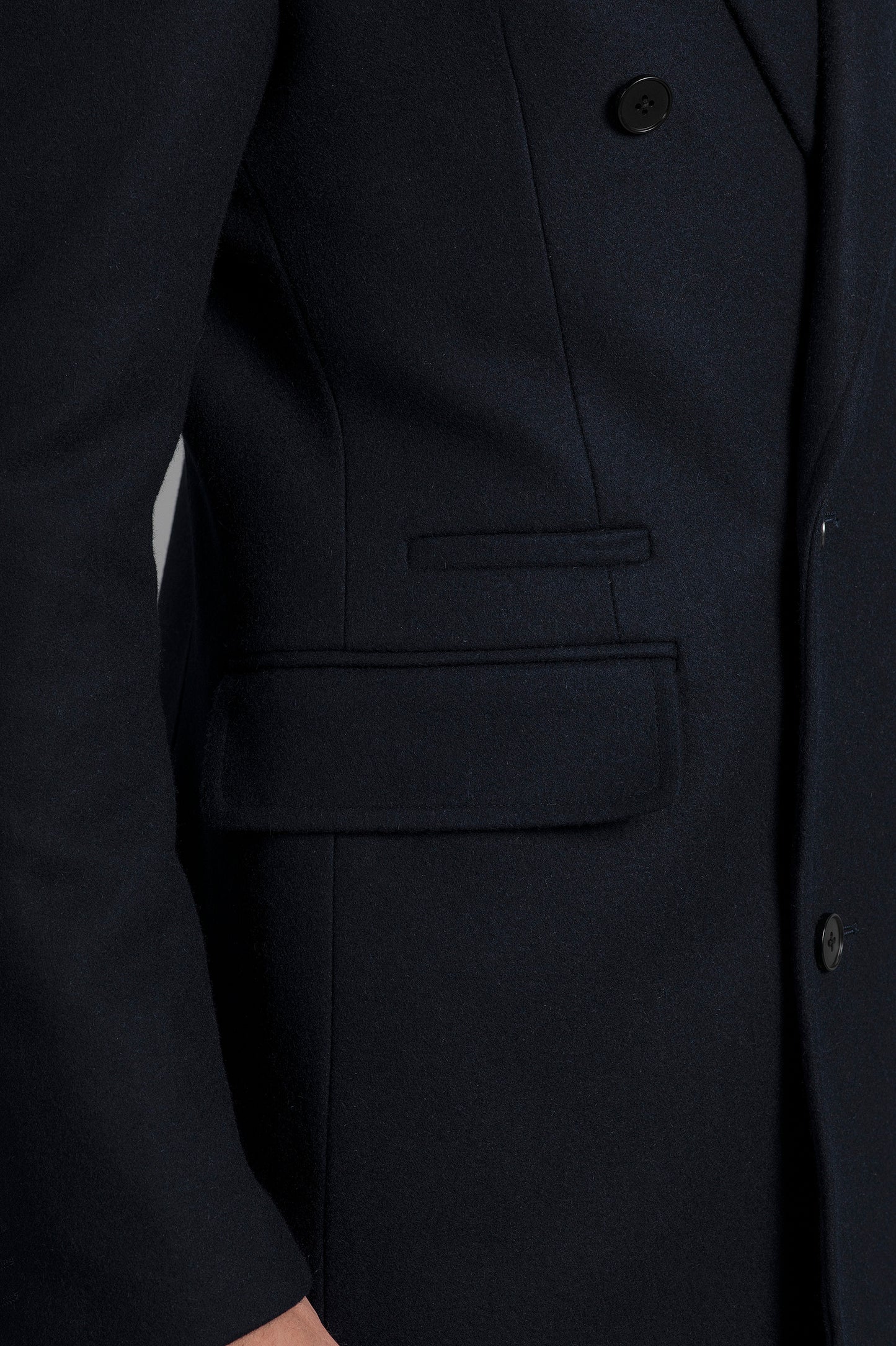 Navy Blue Double Breasted Coat