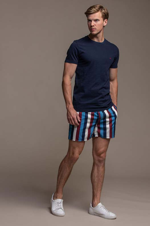 Riviera - Colored striped Swim Short